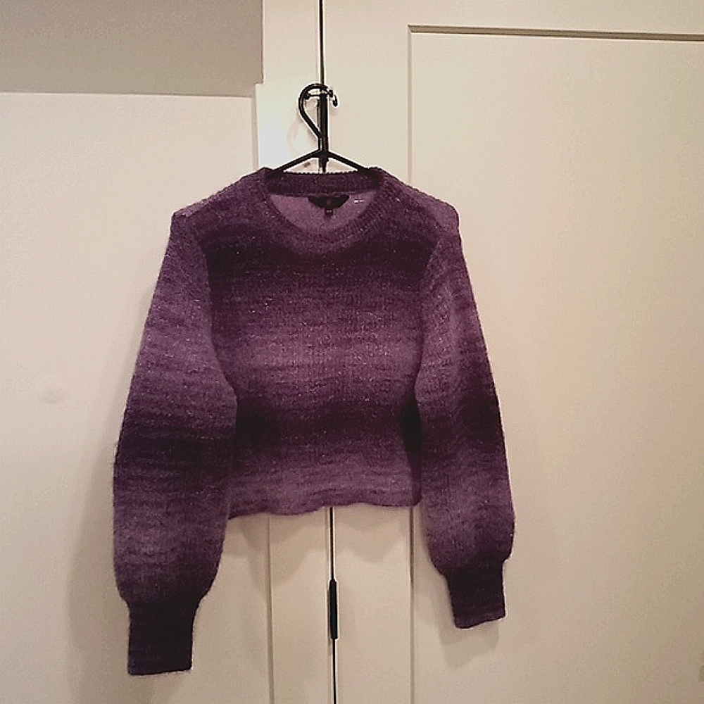 Nobo-NWOT purple ombre sweater with glistening fibres Sz.Medium cropped